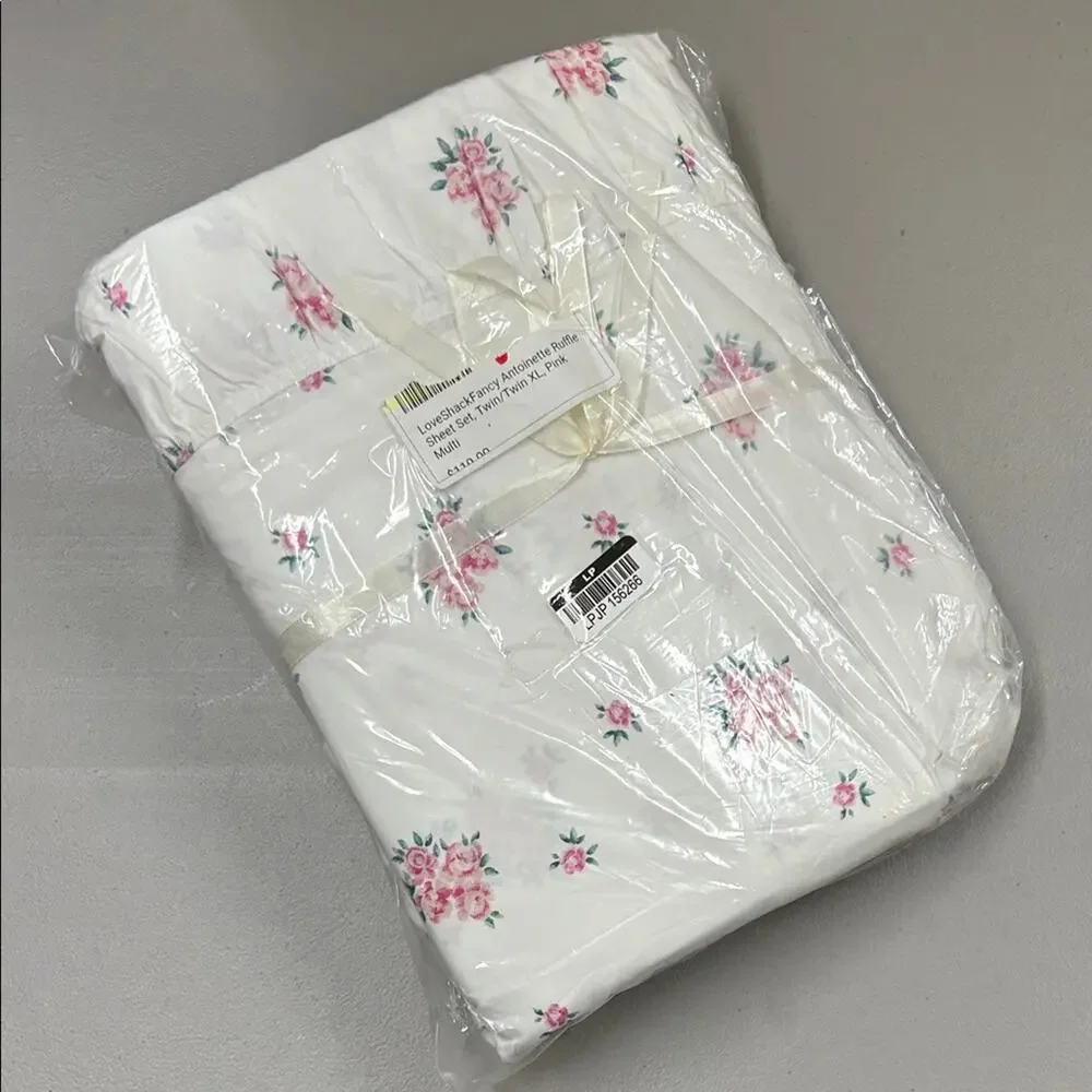 LoveShackFancy x Pottery Barn Antoinette Ruffle Twin / Twin XL Sheet Set Floral